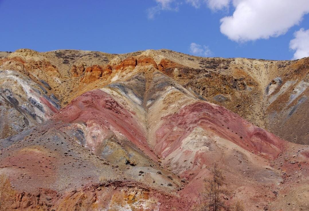 Coloured mountains of Kyzyl-Chin