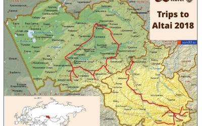 Ons schema voor de reizen in 2018 naar de Russische Altai
